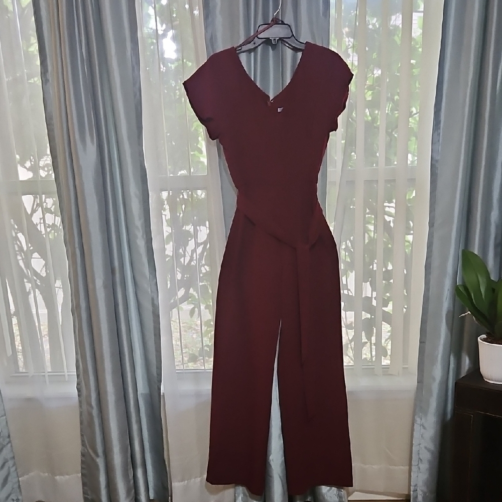 Elegant Burgundy Jumpsuit